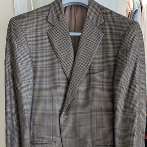 LNWOT Current Ermenegildo Zegna Brown Gun Club Check Sport Coat EU52R (US42R)